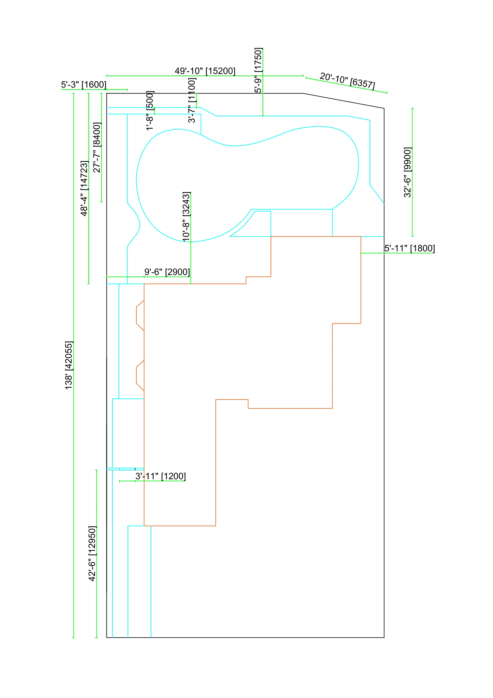 Existing conditions / Measured site plan supplied at the start of the project.